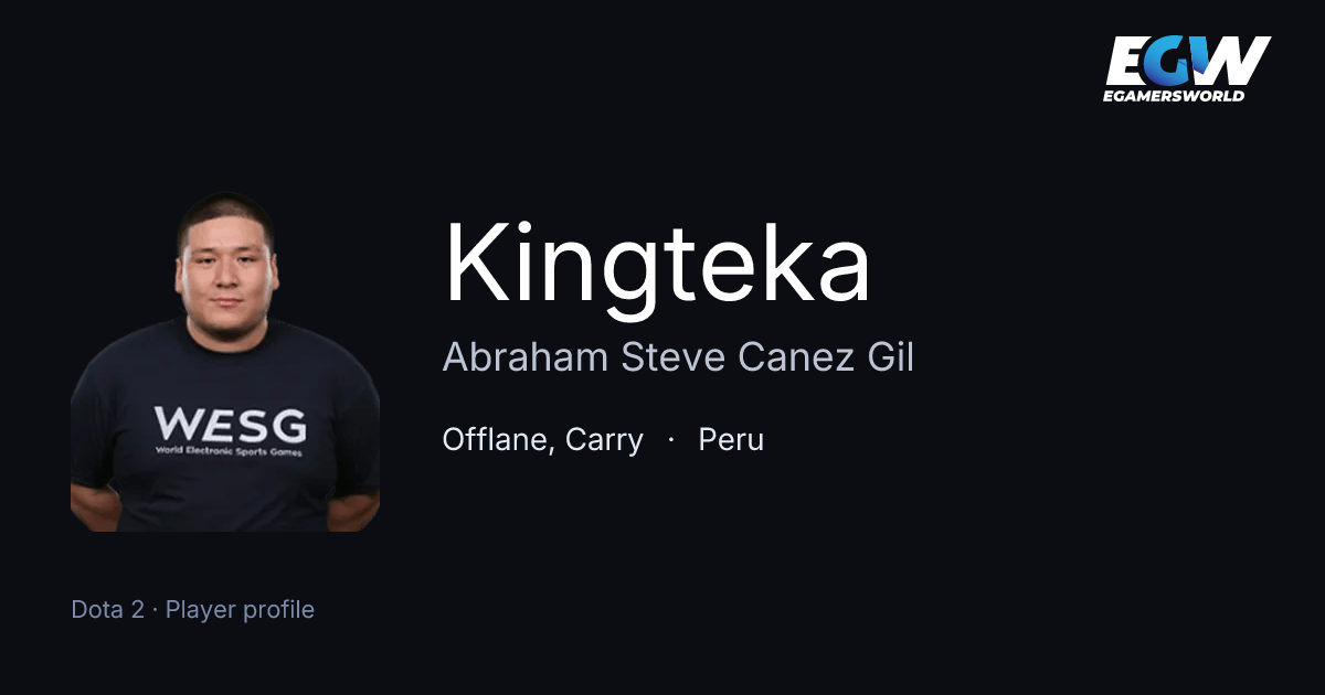 Kingteka, número uno del Dota en streaming